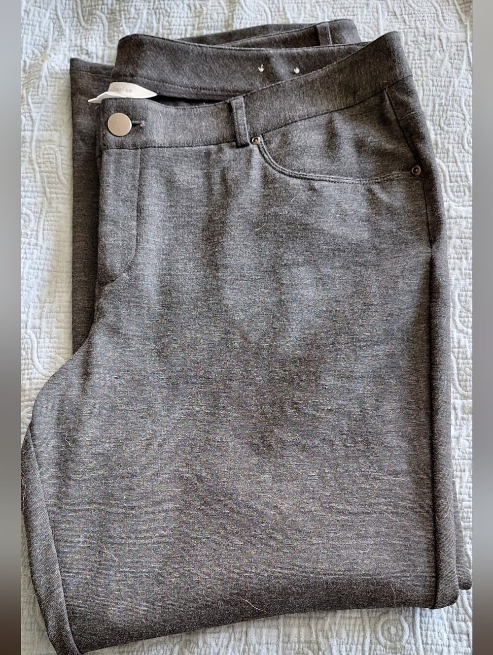 CJ Banks Gray Straight Leg Ponte Pants 20W Petite NWOT